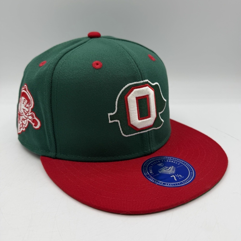 Ebbets Field Flannels Oakland Oaks Hat Cap‎ 7 1/8 Green Fitted Baseball DNA NWT